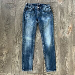 VIGOSS The Chelsea Skinny Distressed Denim Jeans Size 24